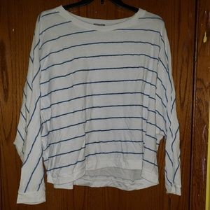 Blue and White Striped Sweater